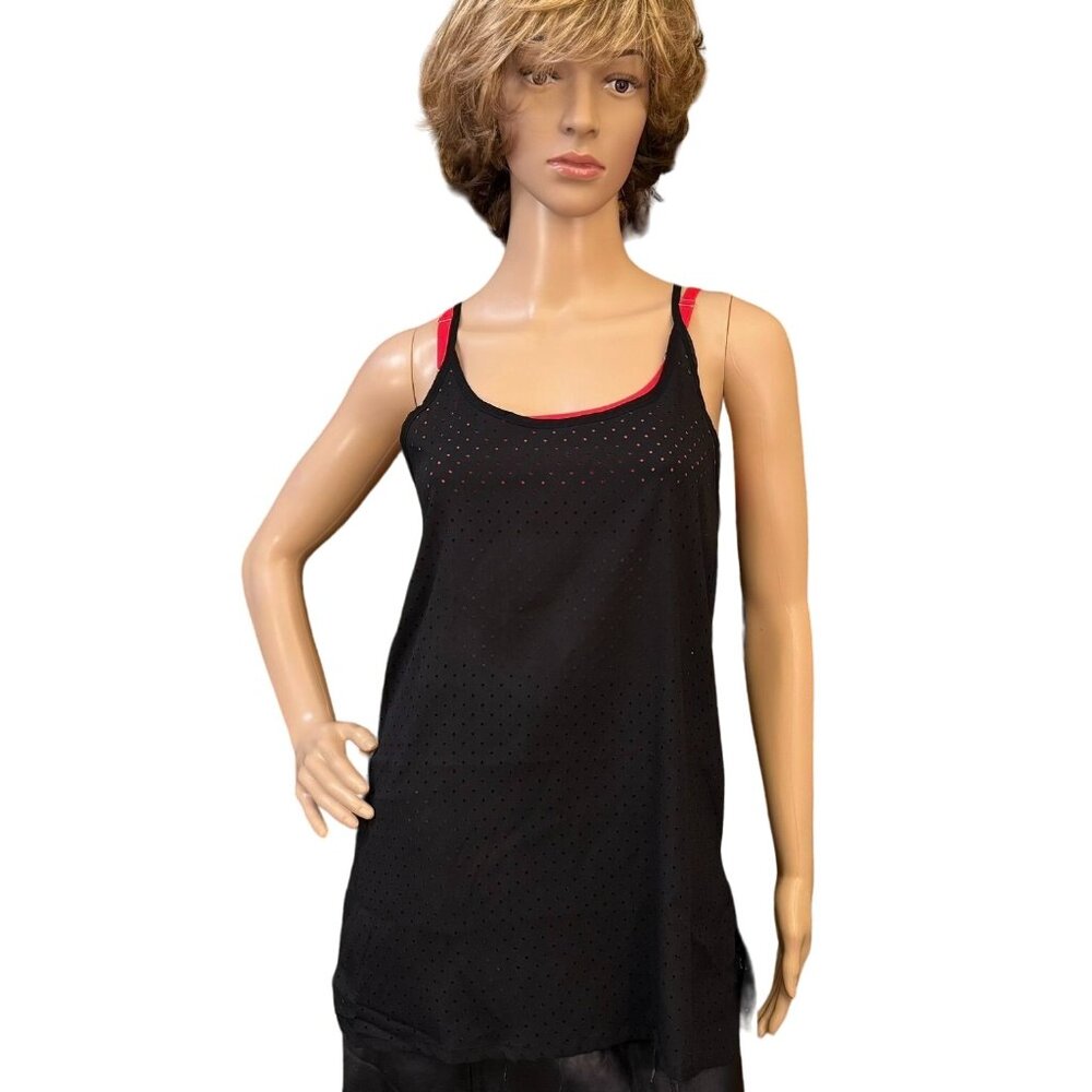 Zara Collection Womens Sport Tank Top Size S Black Spaghetti T-Strap Athleisure